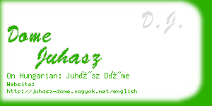 dome juhasz business card